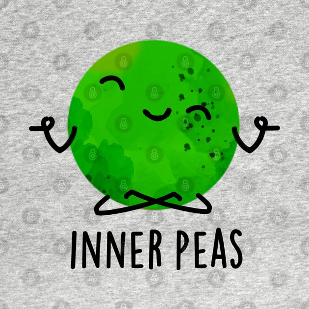 Inner Peas Cute Meditating Pea Pun by punnybone